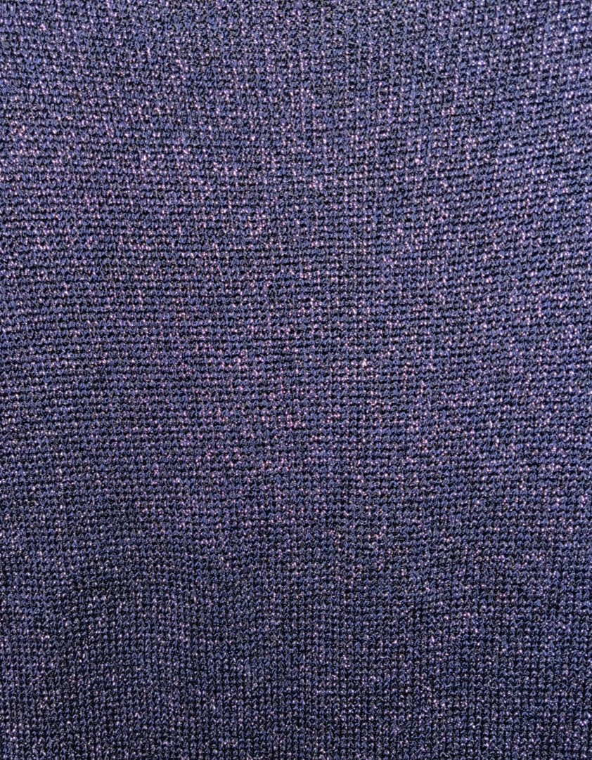VTG CHICO’S PURPLE STRETCH TOP WITH SILVER METALLIC SPARKLING THREAD SIZE 1