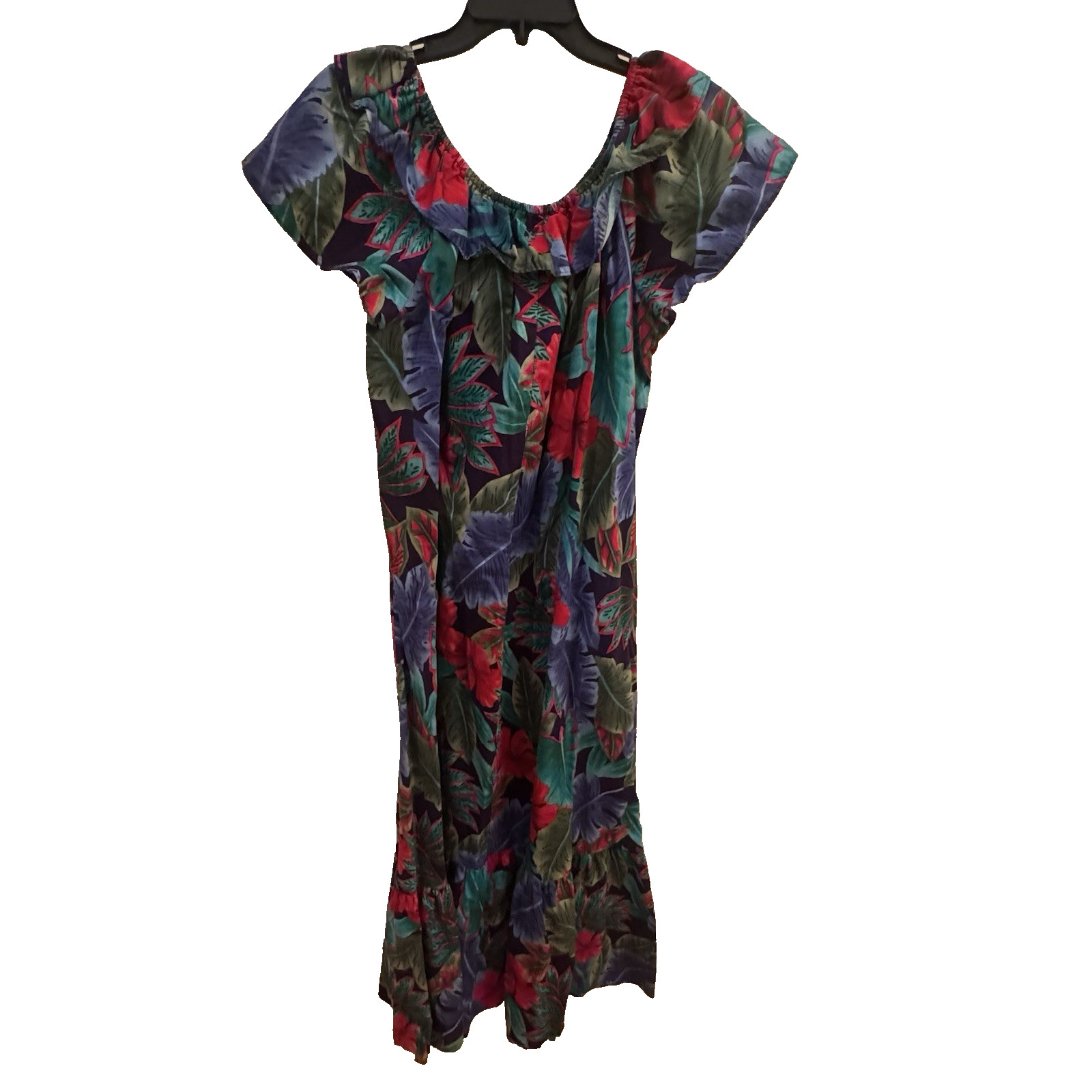 Vintage Hilo Hatties The Hawaiian Original Muumuu Floral Maxi Dress Womens XL