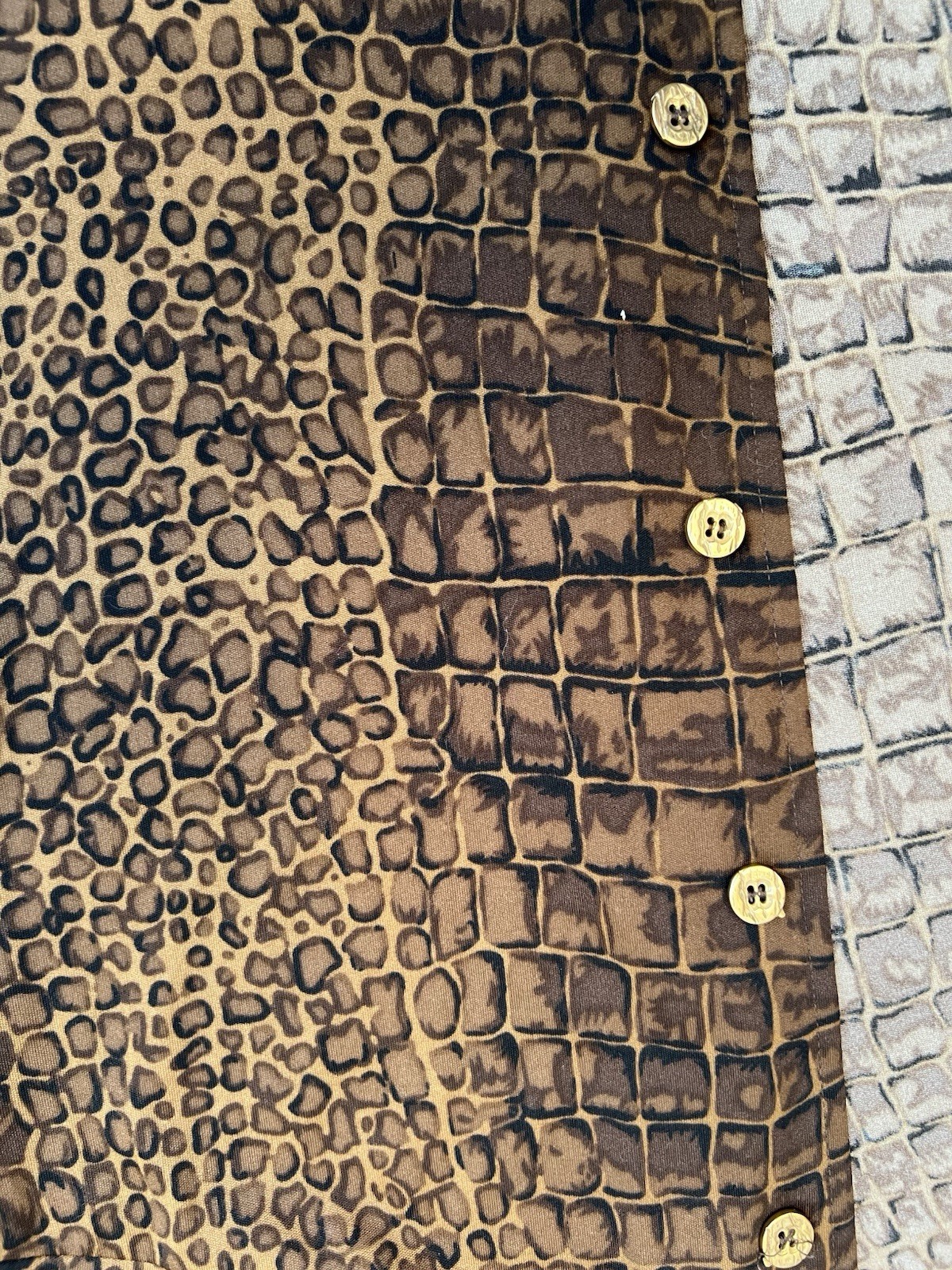 Vintage 70s Crocodile Rock Disco Anjac Dagger Collar Blouse Sz 6 Groovy Retro