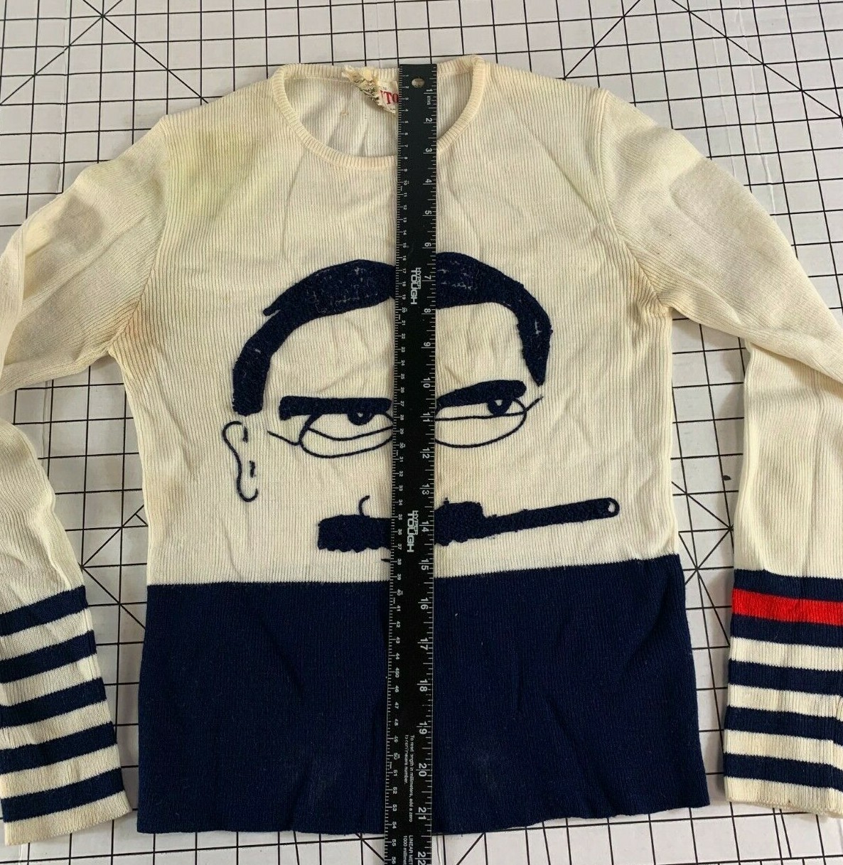 Rare Vintage Groucho Marx Womens 50s 60s Hippy Mod Atomic Retro Shirt Top Tee