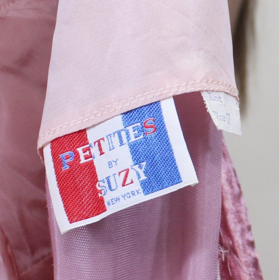 Vintage 60s Pink Crushed Velvet Mod Babydoll Mini Dress from Petites by Suzy