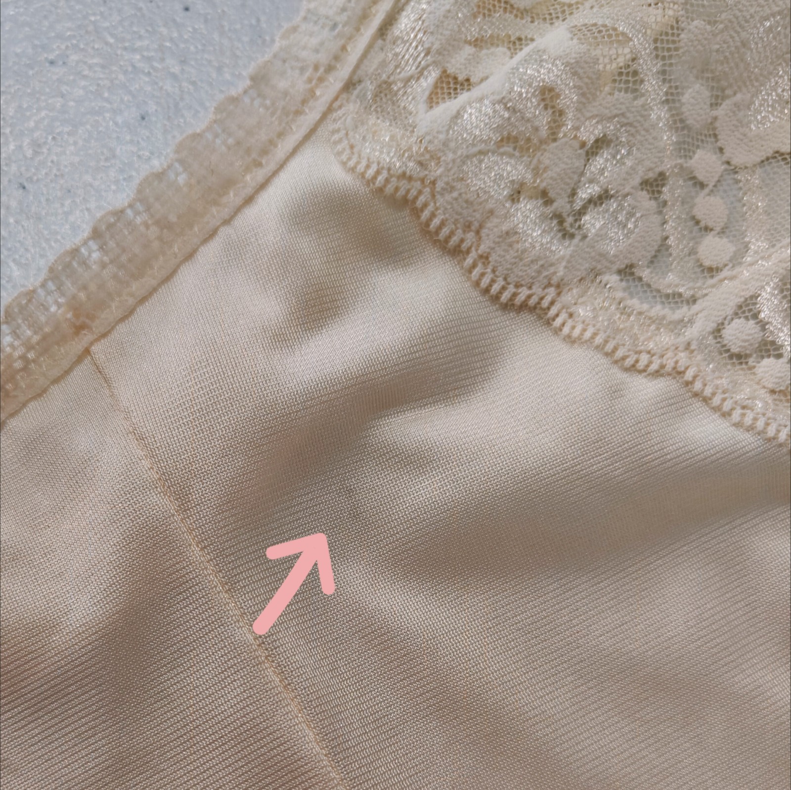 Vintage Lace Slip Dress Vanity Fair 36 Nylon Ivory Nude Floral Sheer Lingerie