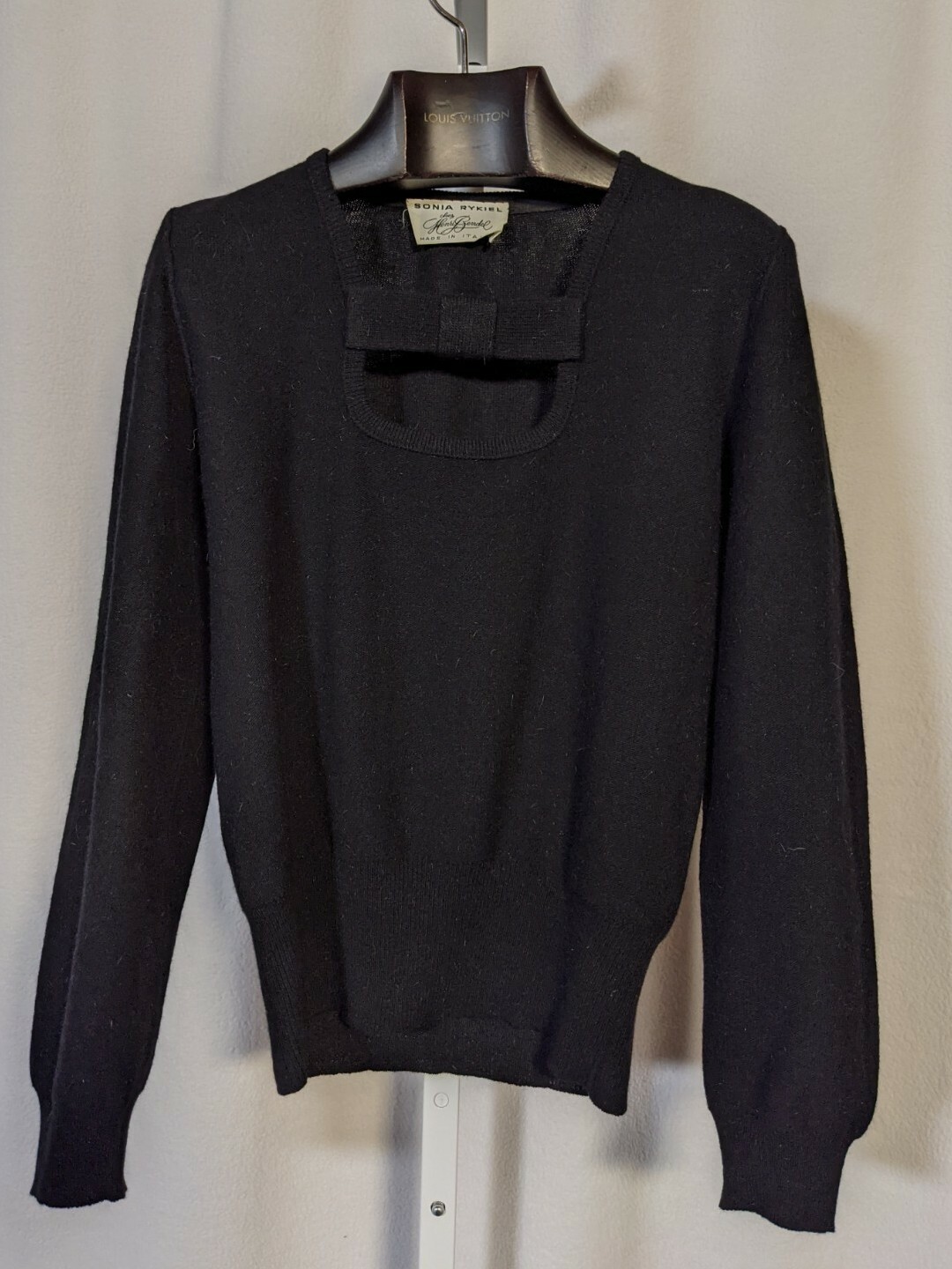 Sonia Rykiel Chez Henri Bendel Vintage 60s Mod Bowtie Deconstructed Sweater 38