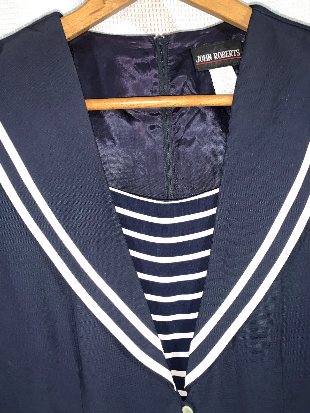 John Roberts Vintage 1980’s Navy Blue Nautical Theme Romper Size 13/14