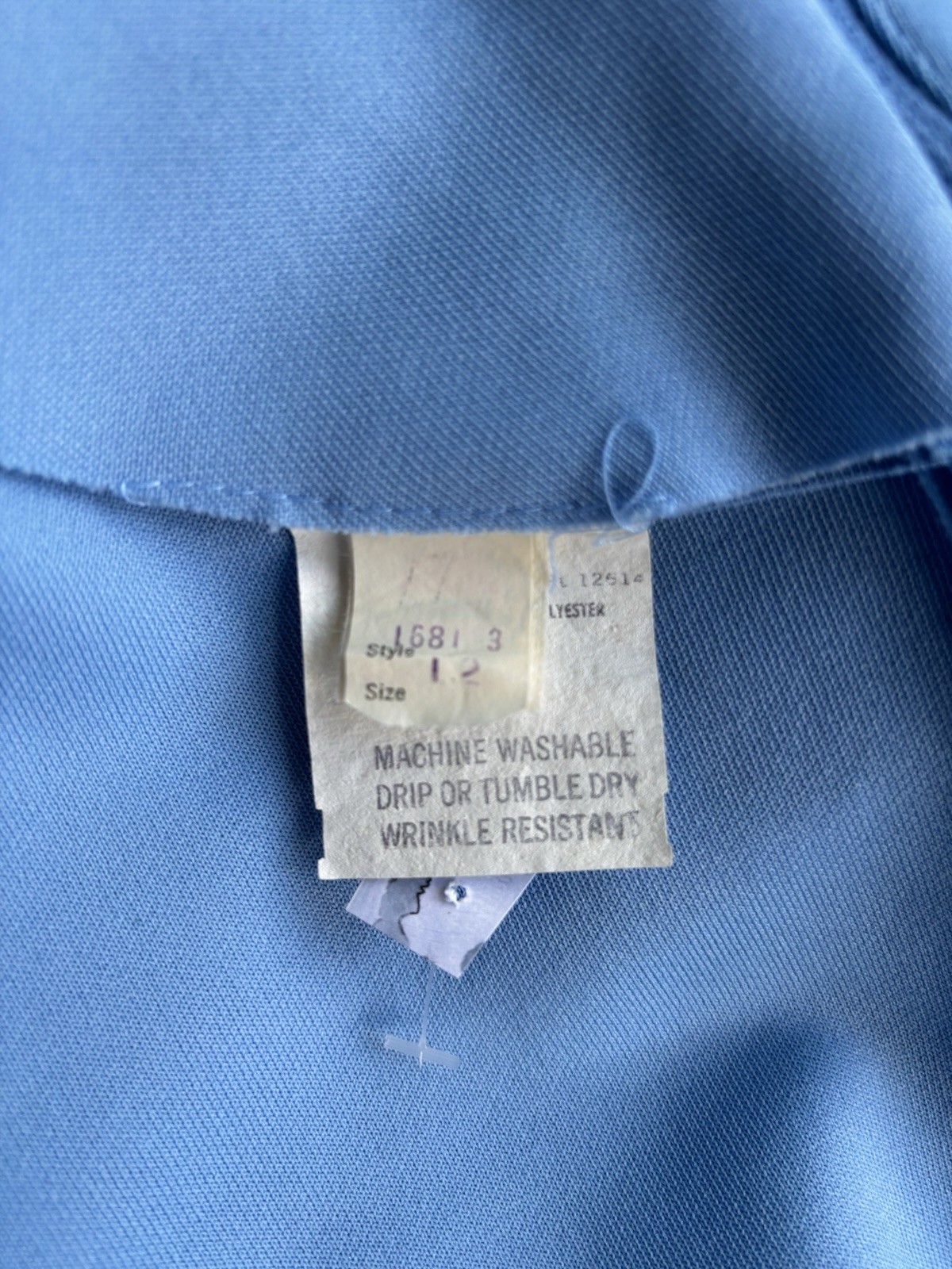 Vintage Powder Blue Long Sleeve Secretary Size 12 Unbranded Grandma