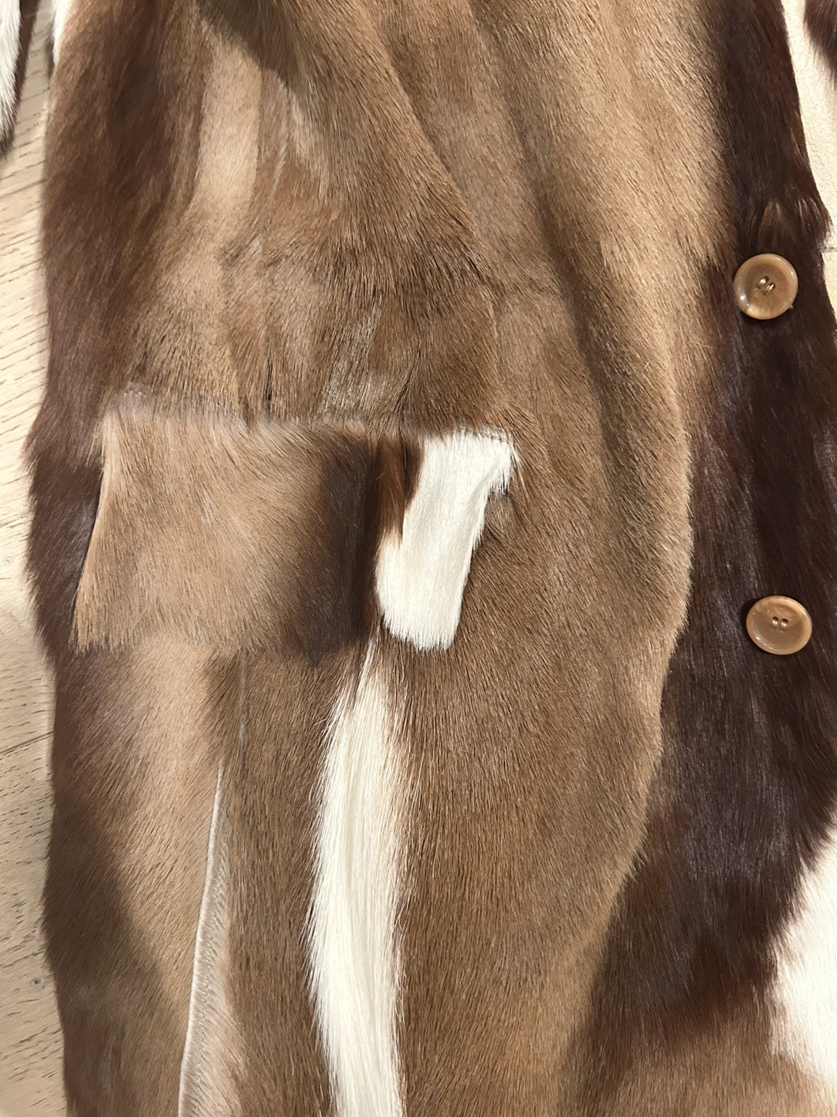 Rare Dolce & Gabbana Archive Springbok Antelope Fur Coat IT 52 Made in Italy