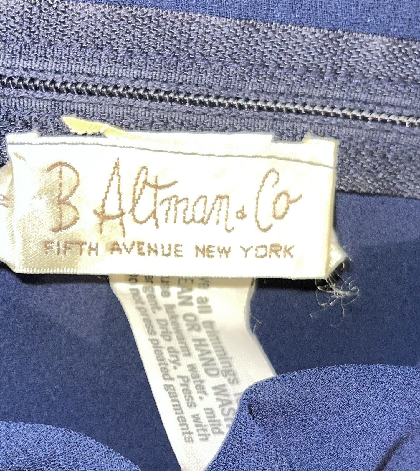 Vintage B. Altman 2 Piece Dress / Blouse Fifth Avenue New York