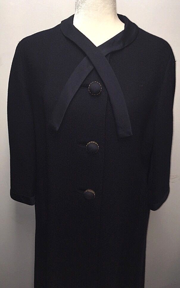 Vintage 1940s Hirsch Ladies winter jacket Navy Blue monarch new york