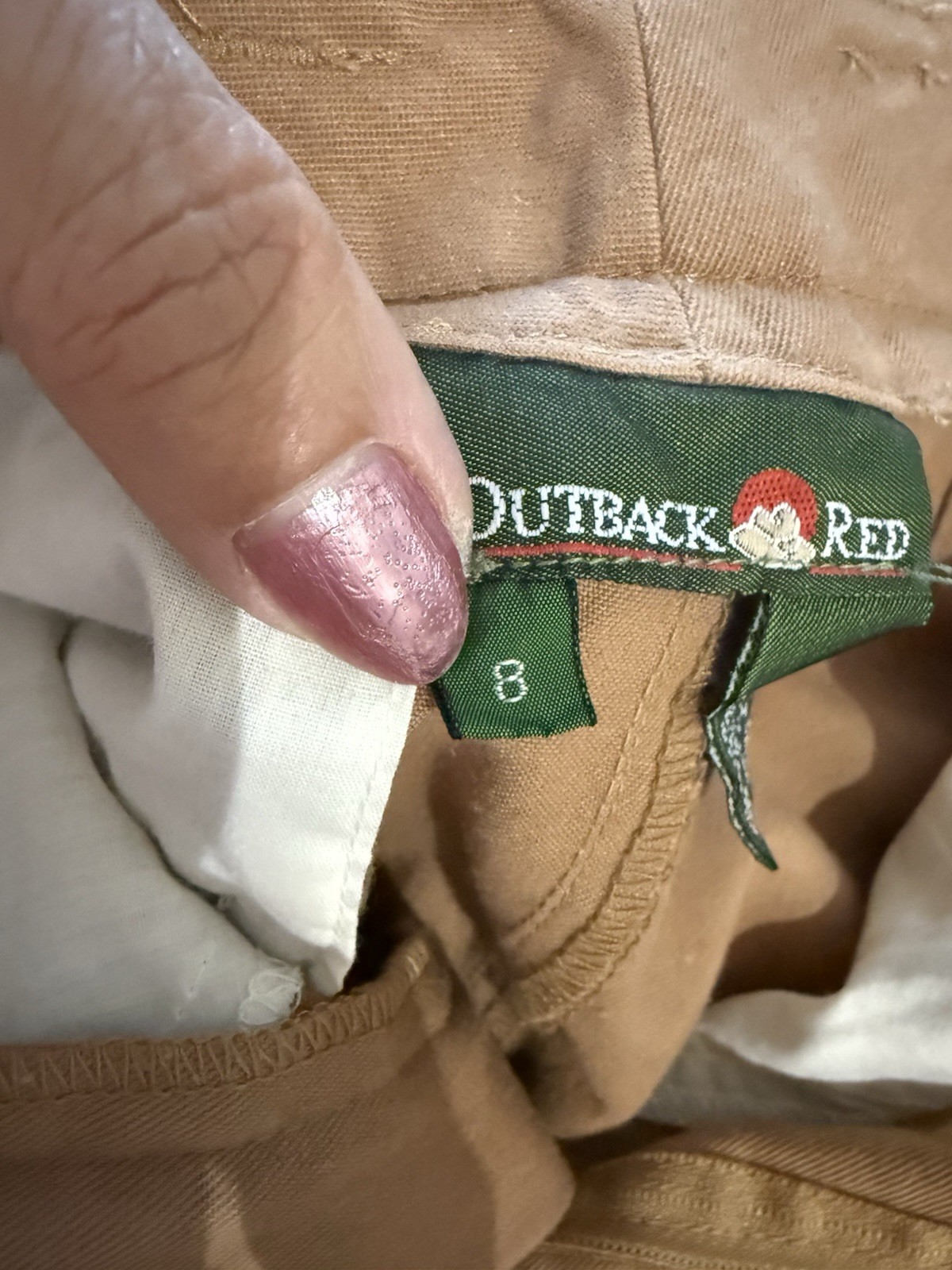 VINTAGE OUTBACK RED Women’s PLEATED Milky Brown Pants Size 8