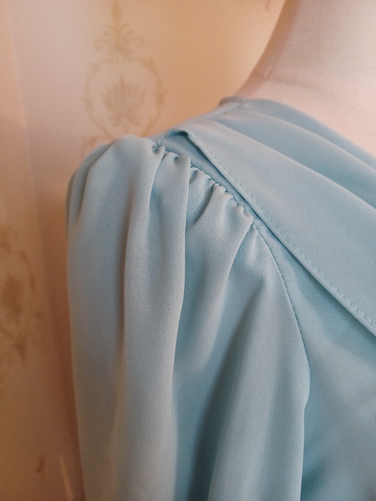 Vintage 1980s Sheer Pastel Aqua Bobby’s Girl Romantic Coquette Dress