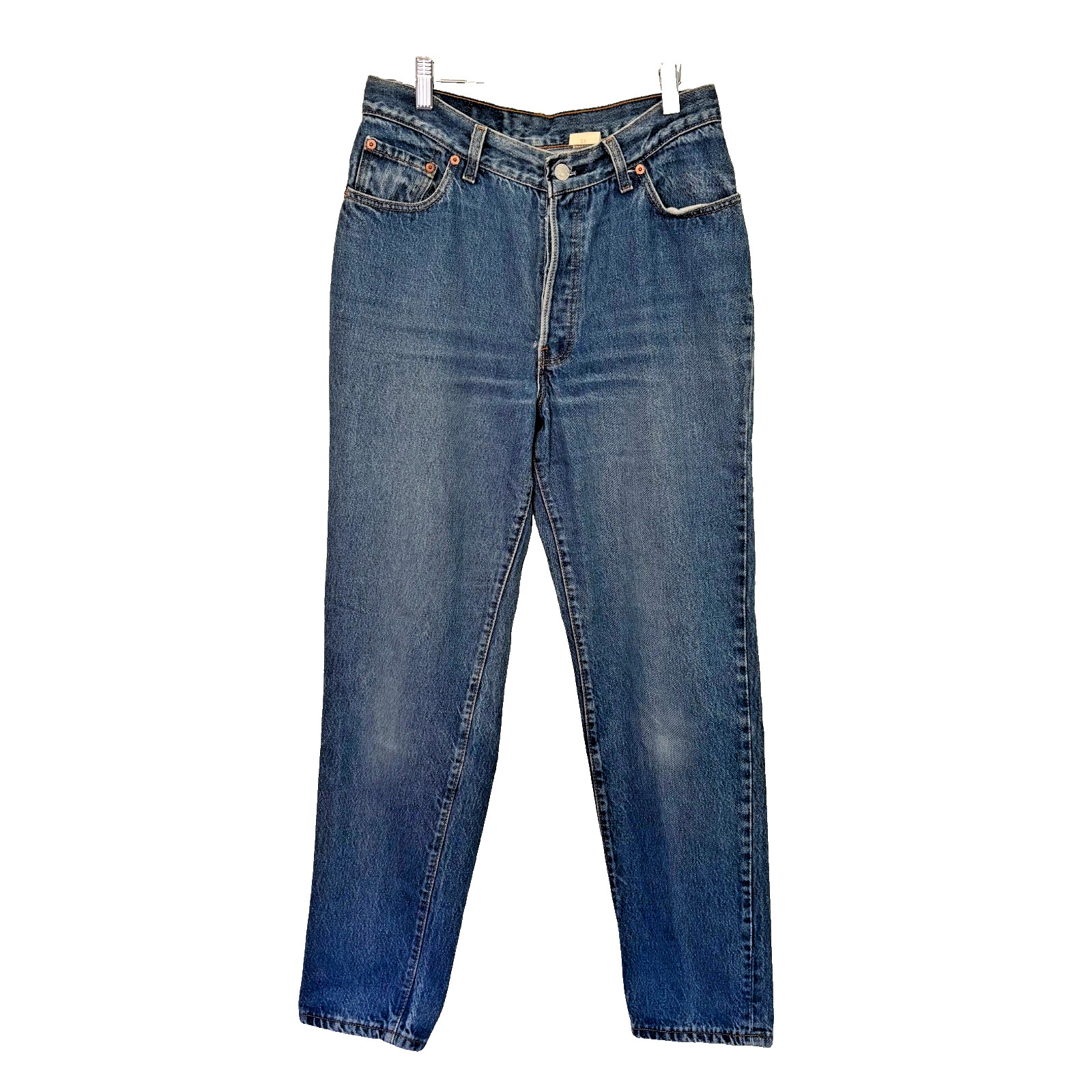 VTG Levi’s 501 Jeans 80s High Waisted Tapered Women’s 28×28 Med Wash Made in USA
