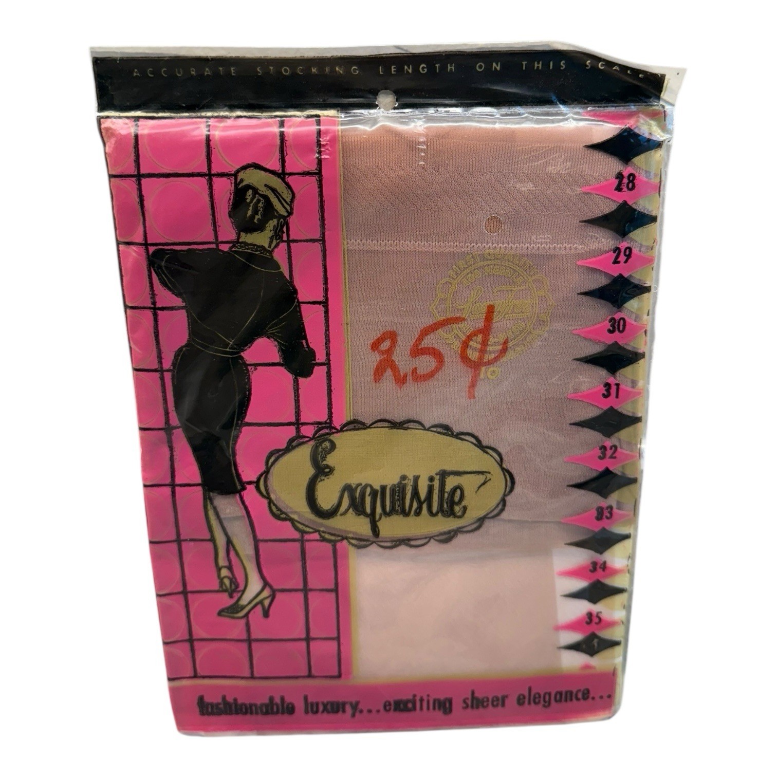 Vtg Exquisite Seam free First Quality 400 Needle Stockings Beige 10 Micro mesh