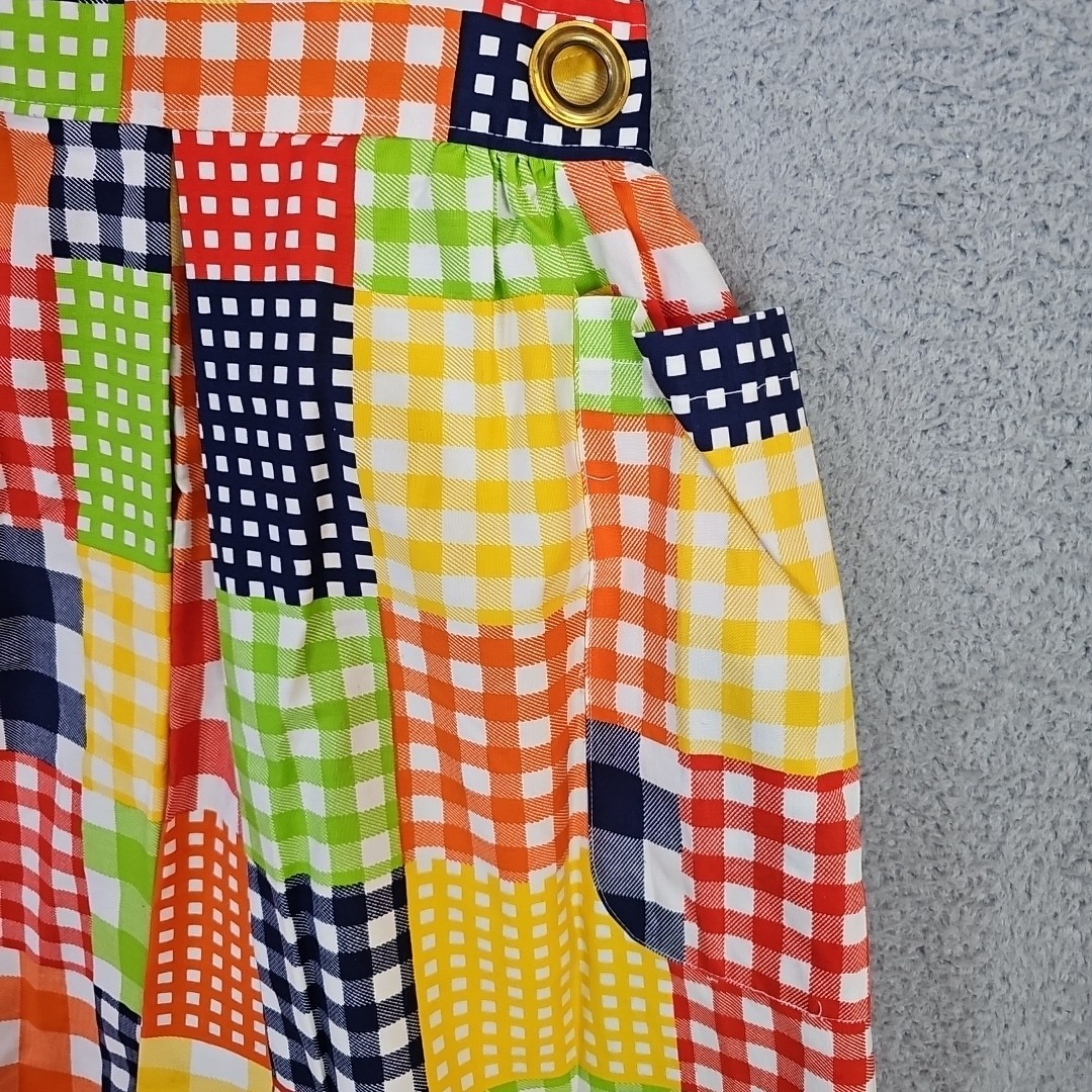 Vintage 60s 70s DESIGN HOUSE Patchwork Cottage Core Apron Jumper Maxi Dress