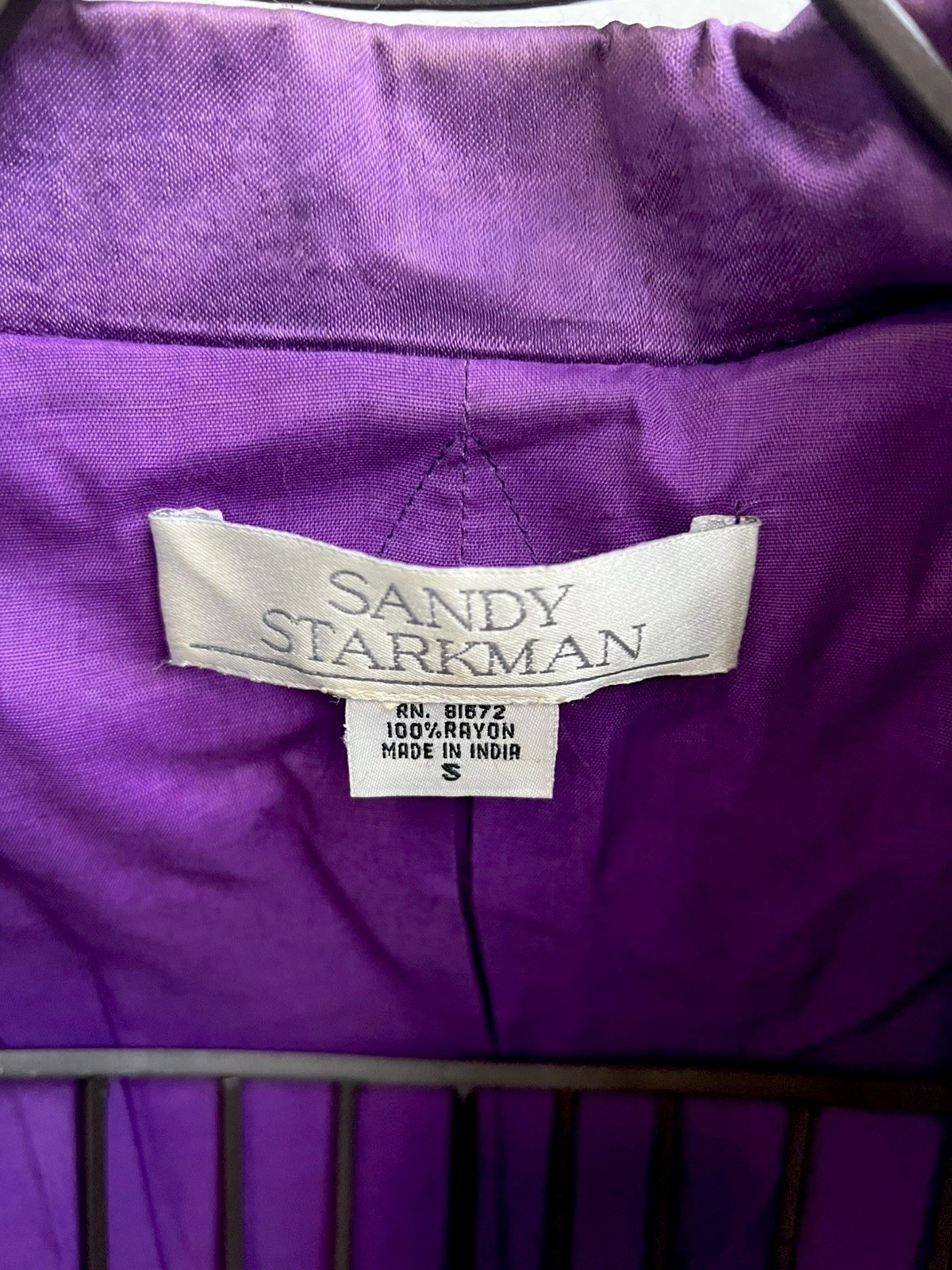 Vintage 80 Sandy Starkman Wearable Art Jacket Picasso Cubist Embroidered S Rayon
