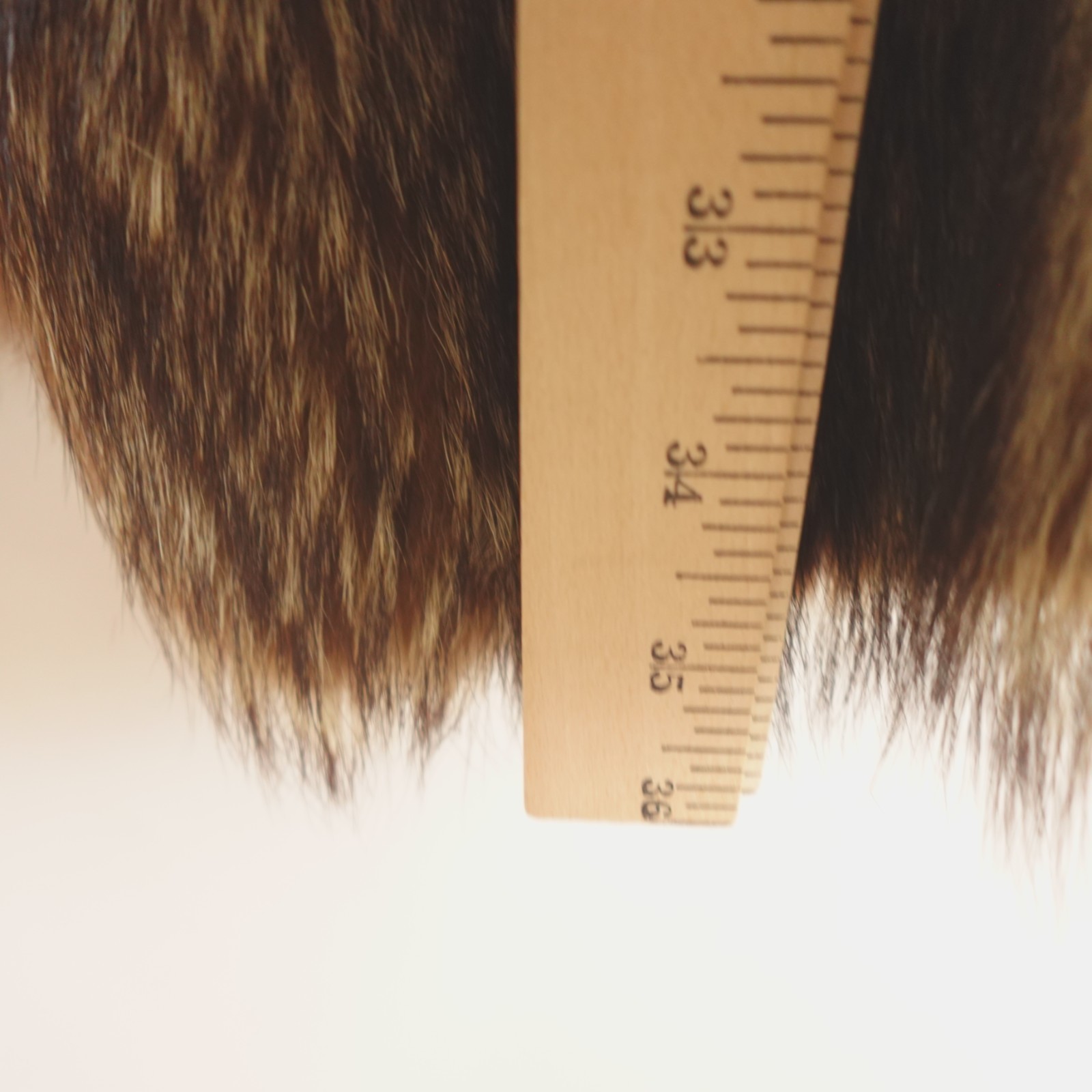Vintage RM Taylor Co Genuine Raccoon Fur Coat Brown Full Length Women Swing Coat