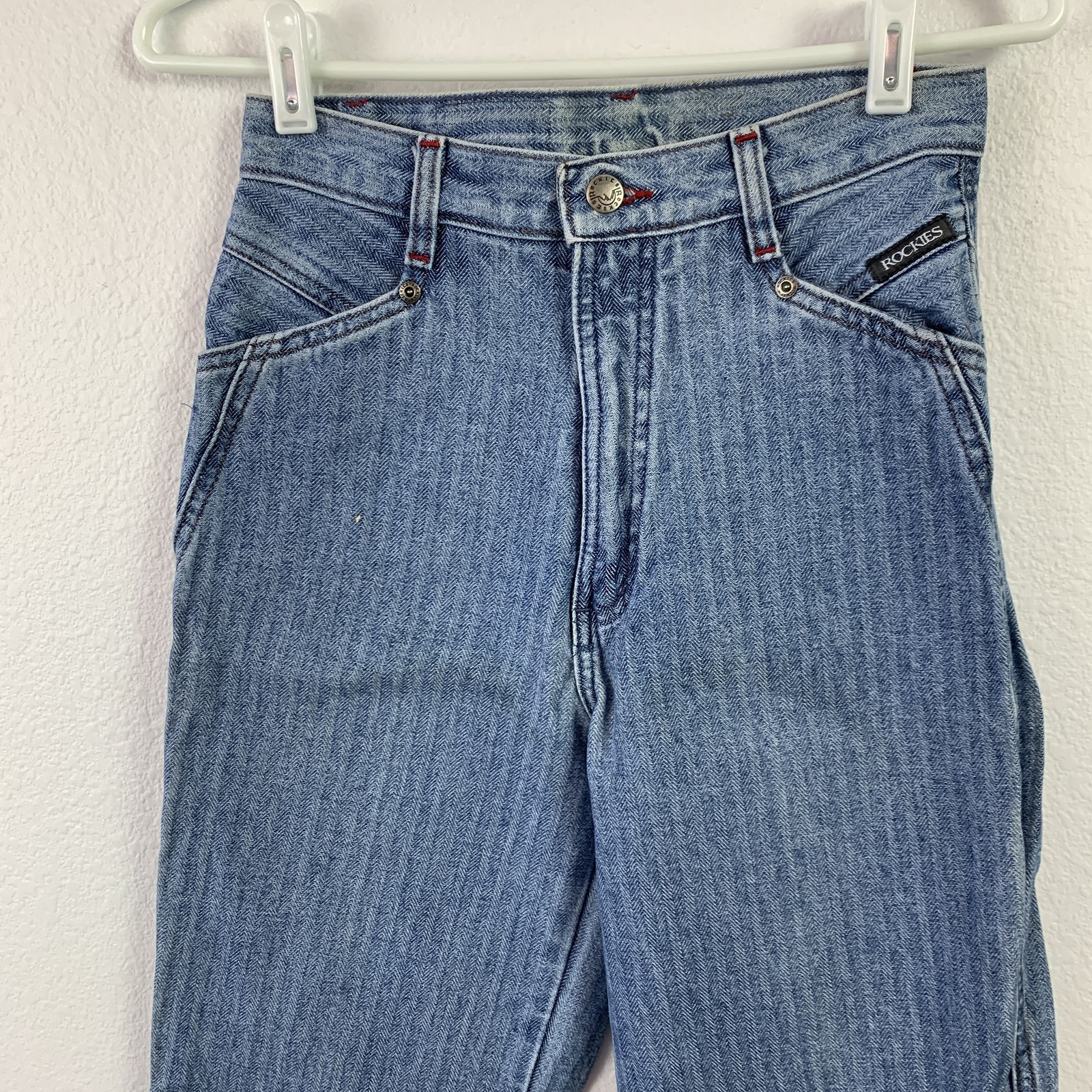 Vintage Rockies Jeans Women’s 27/5 High Waist Tapered Leg 1990s Herringbone