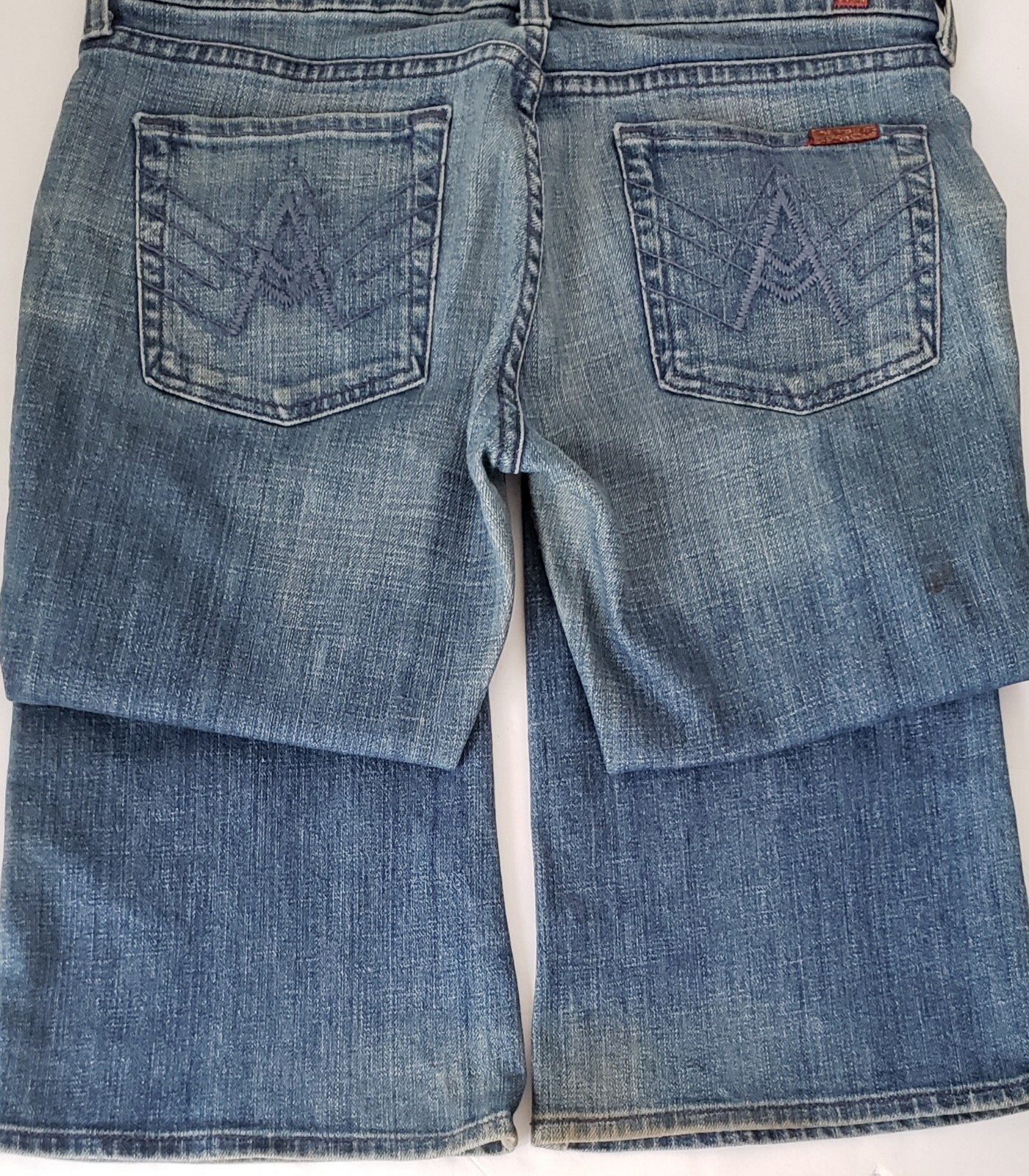VTG 7 For All Mankind Jeans W Sz 29 L35 Low Rise Flare A Pocket Tag 90s USA Made