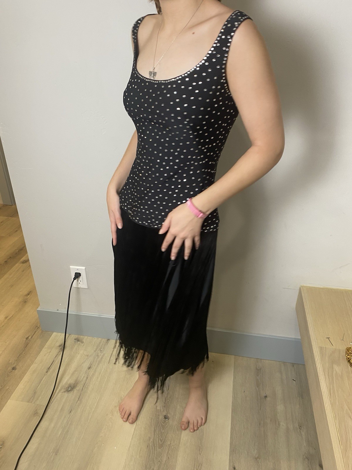 1990’s Lillie Rubin Black Dress Tassel Women’s S