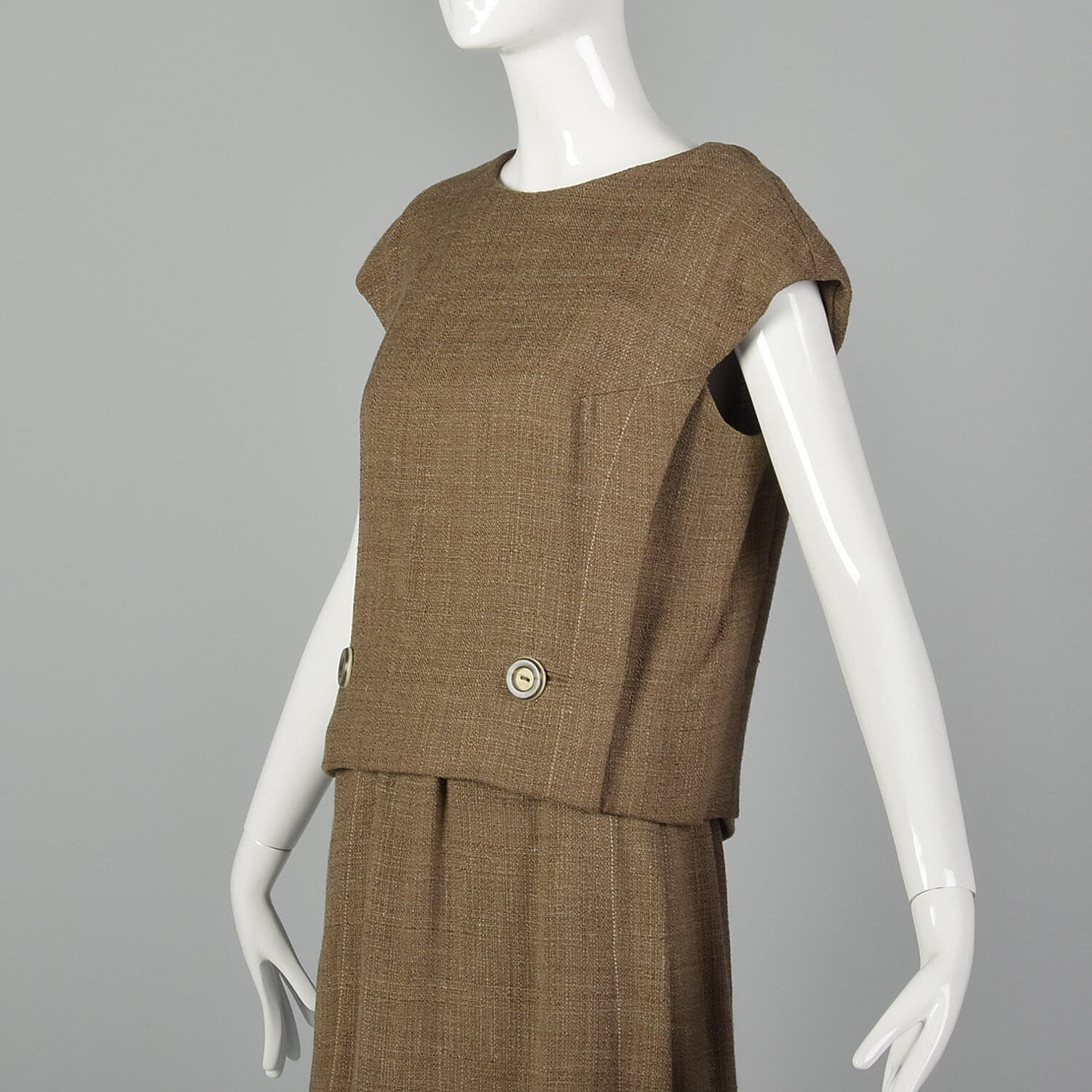 Medium Bill Blass for Maurice Rentner 1960s Dress Set Woven Vintage Two Piece