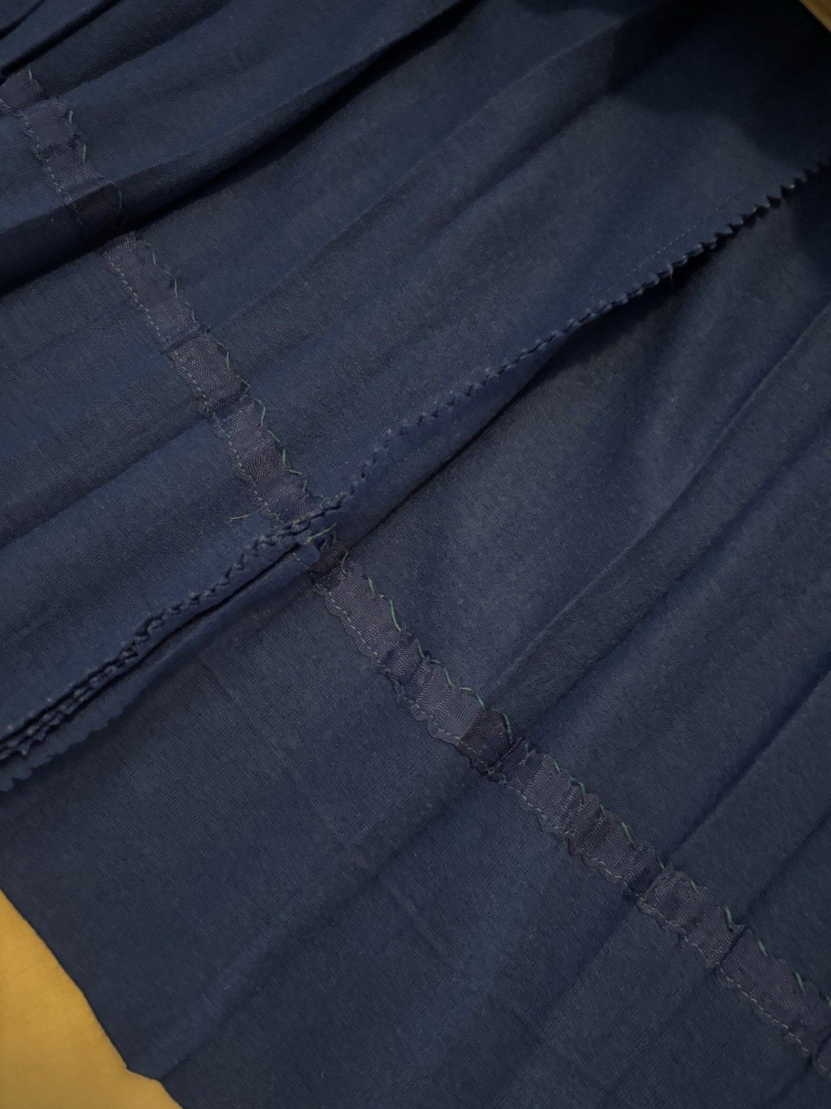 Vintage 1950’s R&K Originals Wool Dress With Pleated Skirt Cobalt Blue Size 4