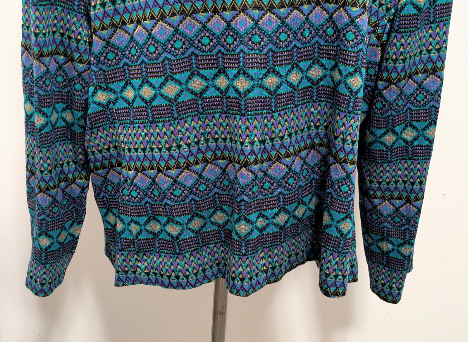 Vintage Tracy Richards Multicolor Long Sleeve Knit Sweater 22Wp Artsy Mature Fun