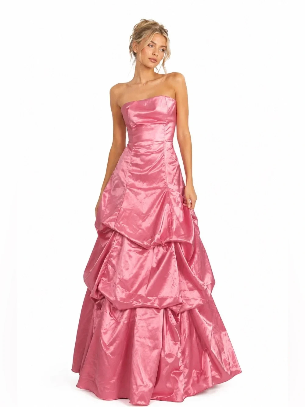 Jessica McClintock Vintage 90s Strapless Pink Ballgown Cinderella Barbie 4