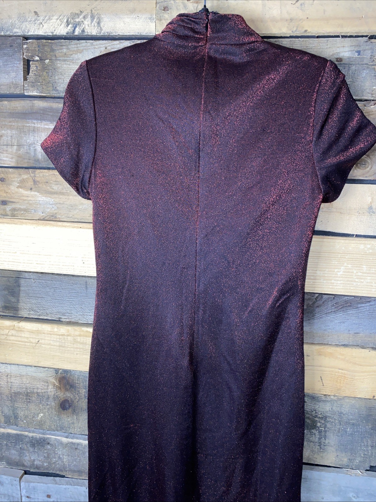 Y2K Vintage Arianna By Rachel Kaye dress red & black iridescent Sz 4P Gothcore
