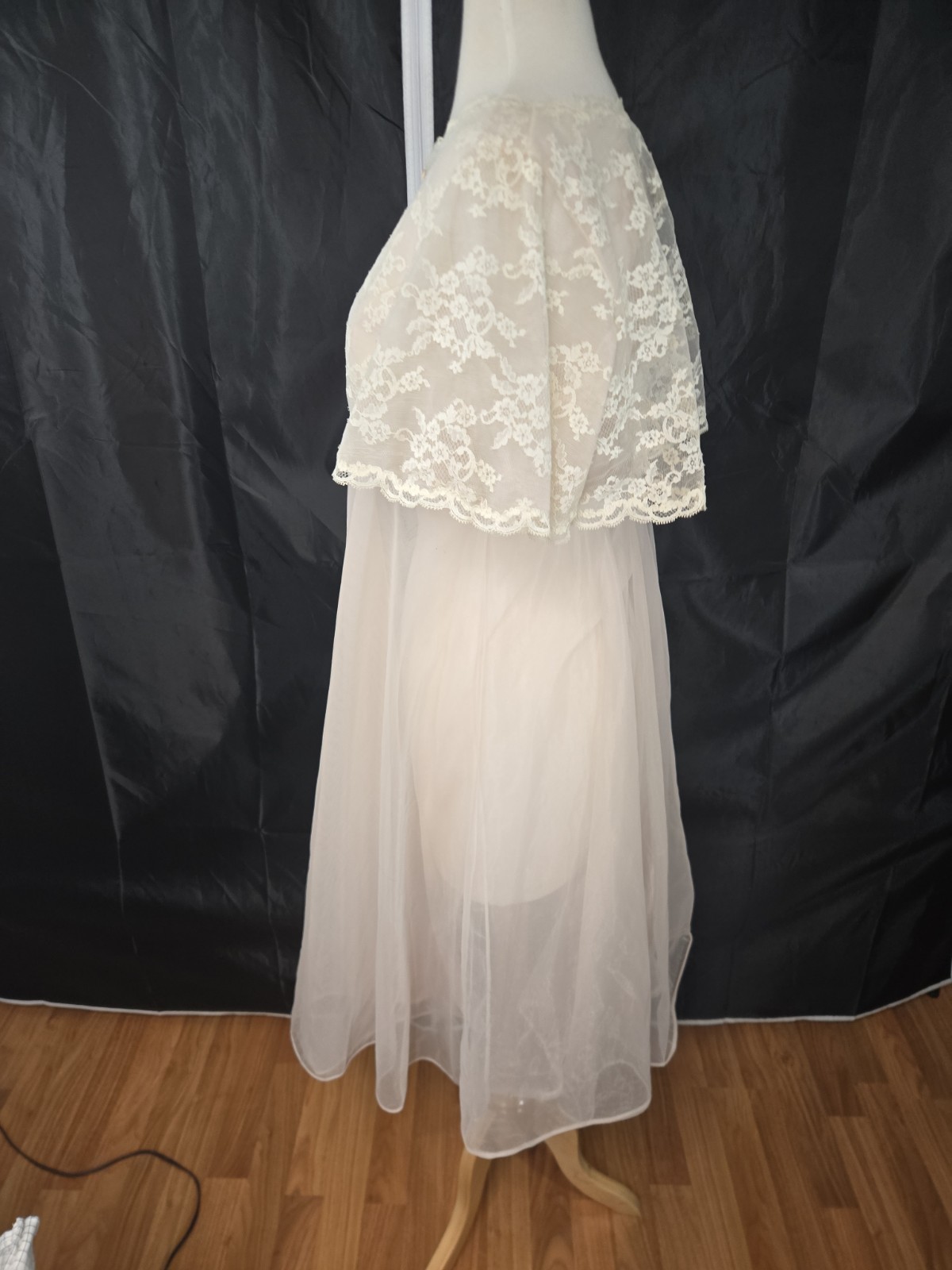 Vintage 60s Warner’s Sheer Nightgown Babydoll Lingerie Double Chiffon Size 34