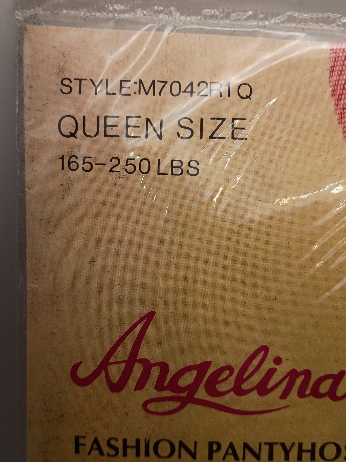 Vtg.80s Angelina Pantyhose Floral,Star,Bow & Rhinestone Black-Sz.Queen NIP