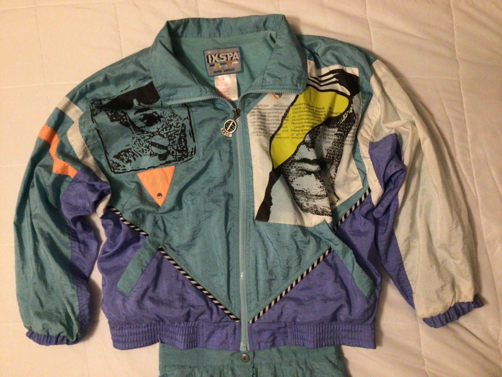 VINTAGE 80s Wind suit IXSPA by Jamie Sadock Jacket Size SMALL skirt Size 2 CLEAN