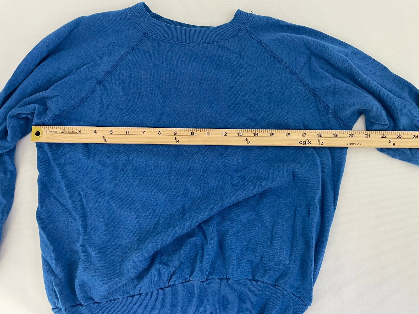 Vintage Threadbare Royal Blue Sweatshirt M Soft Acrylic Cotton Blend