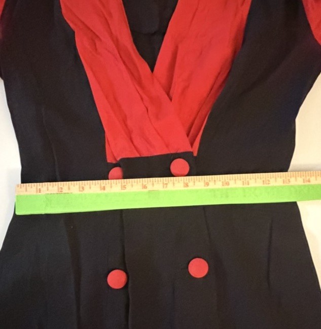 1980s Vintage Power Dress We II Statement Piece Color Blocking Size 7 VNeck
