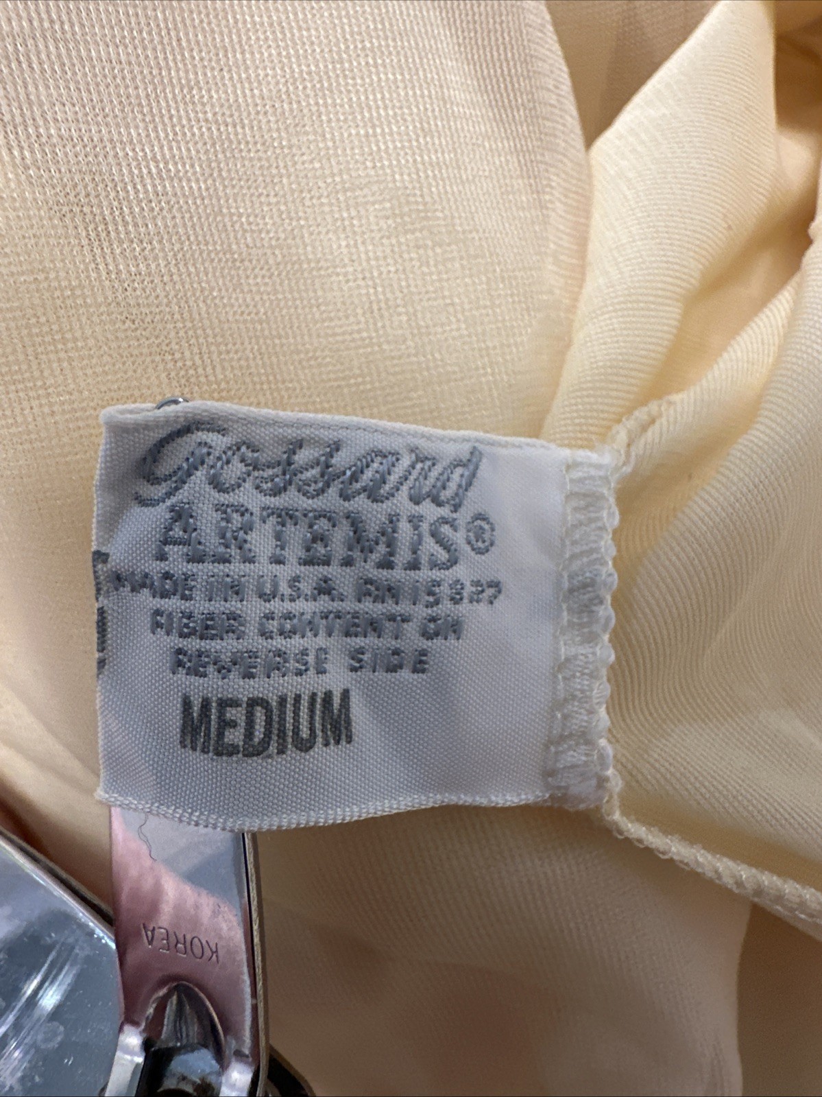 Vtg Gossard Artemis Yellow Chiffon Nightgown & Robe Set Peignor M Style 1101