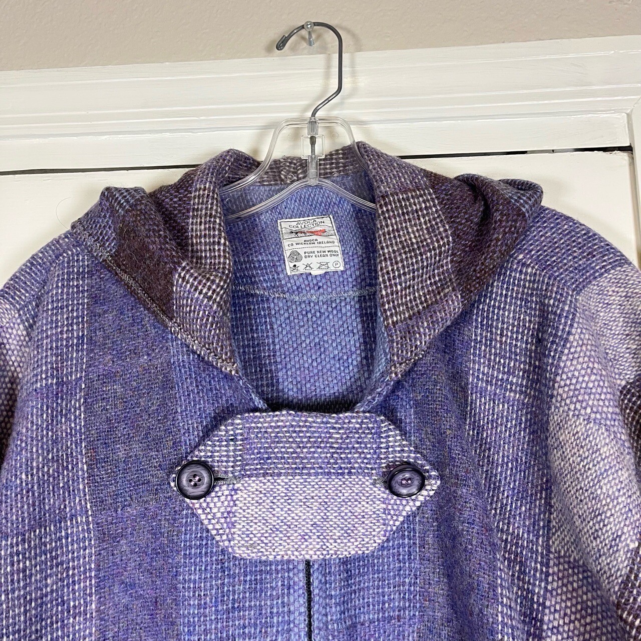 Vintage Avoca Collection Cape Coat Poncho Womens Plaid Celtic Ireland Tartan