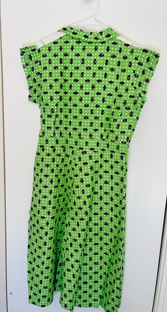 NOS Vtg 30s HOOVERETTE Wrap Brunch Coat House Dress IDEAL DRESS CO Green Sz 20
