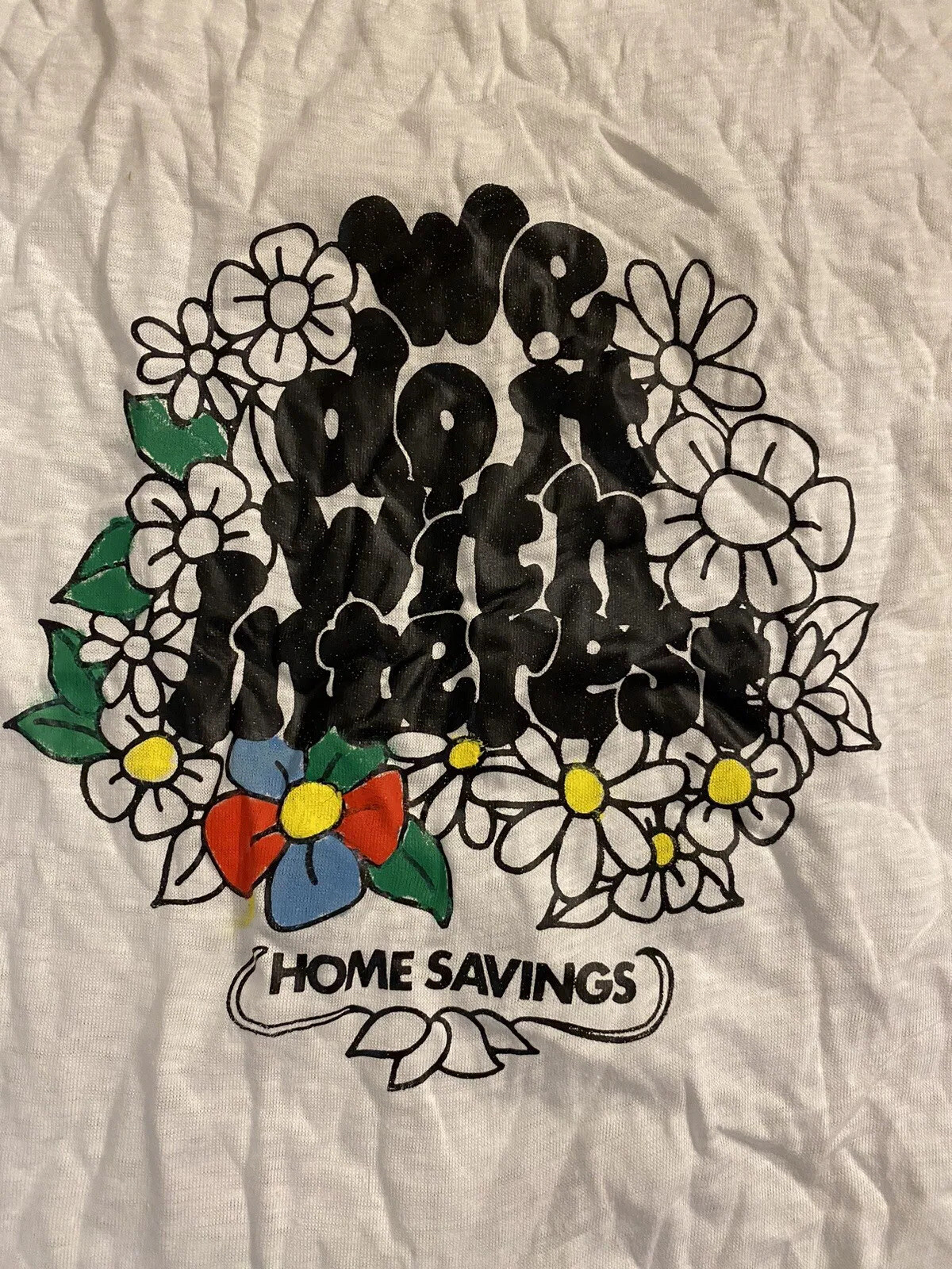 Vintage 1976 Shirt Cans Paint And Wear Shirt “Home Savings” *See Description”