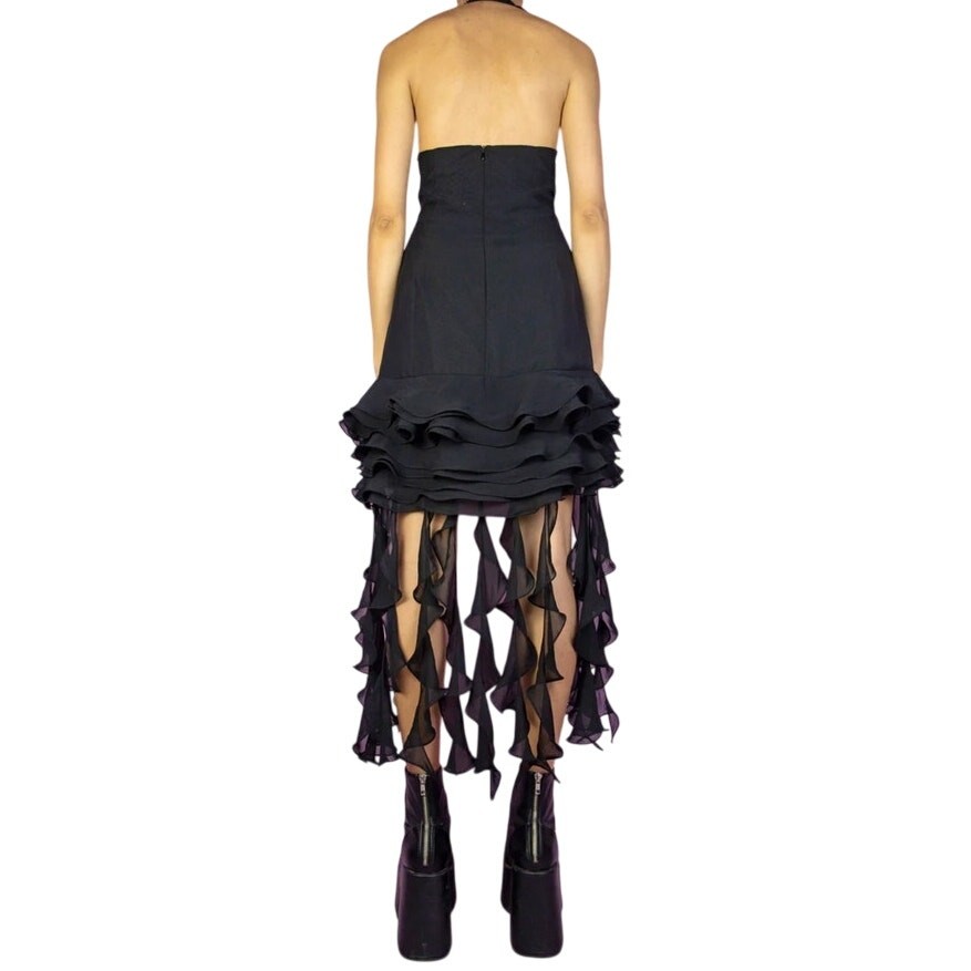 Stunning! Vintage 1990s Marsoni sz 6 Black Cocktail Dress Gown