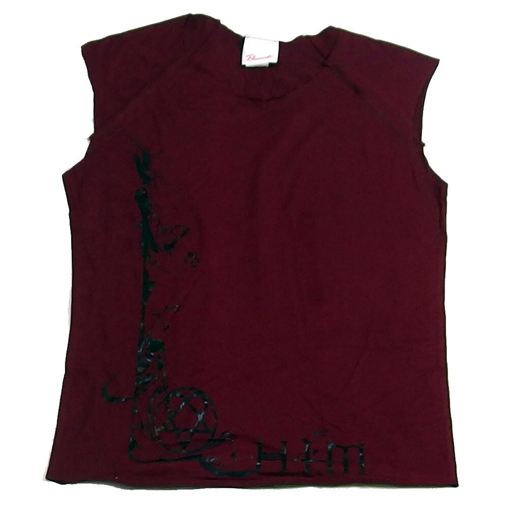 Vintage H.I.M. Women’s Maroon Death Is In Love With Us Sleeveless T-Shirt Size M