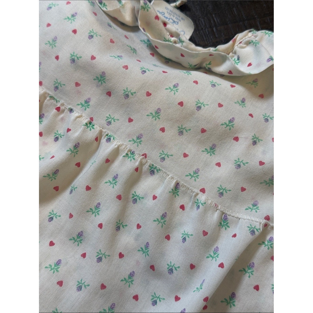 Vintage An Ideal Lady Heart Floral Lace Cottagecore Nightgown XL 1X