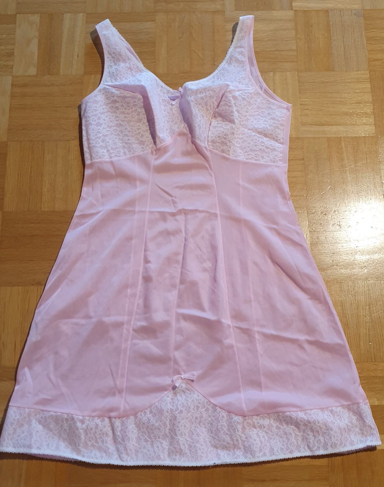 RARITÄT: Traumhaftes RÖSCH Unterkleid, Gr. 42, rosa, top Zustand * VINTAGE