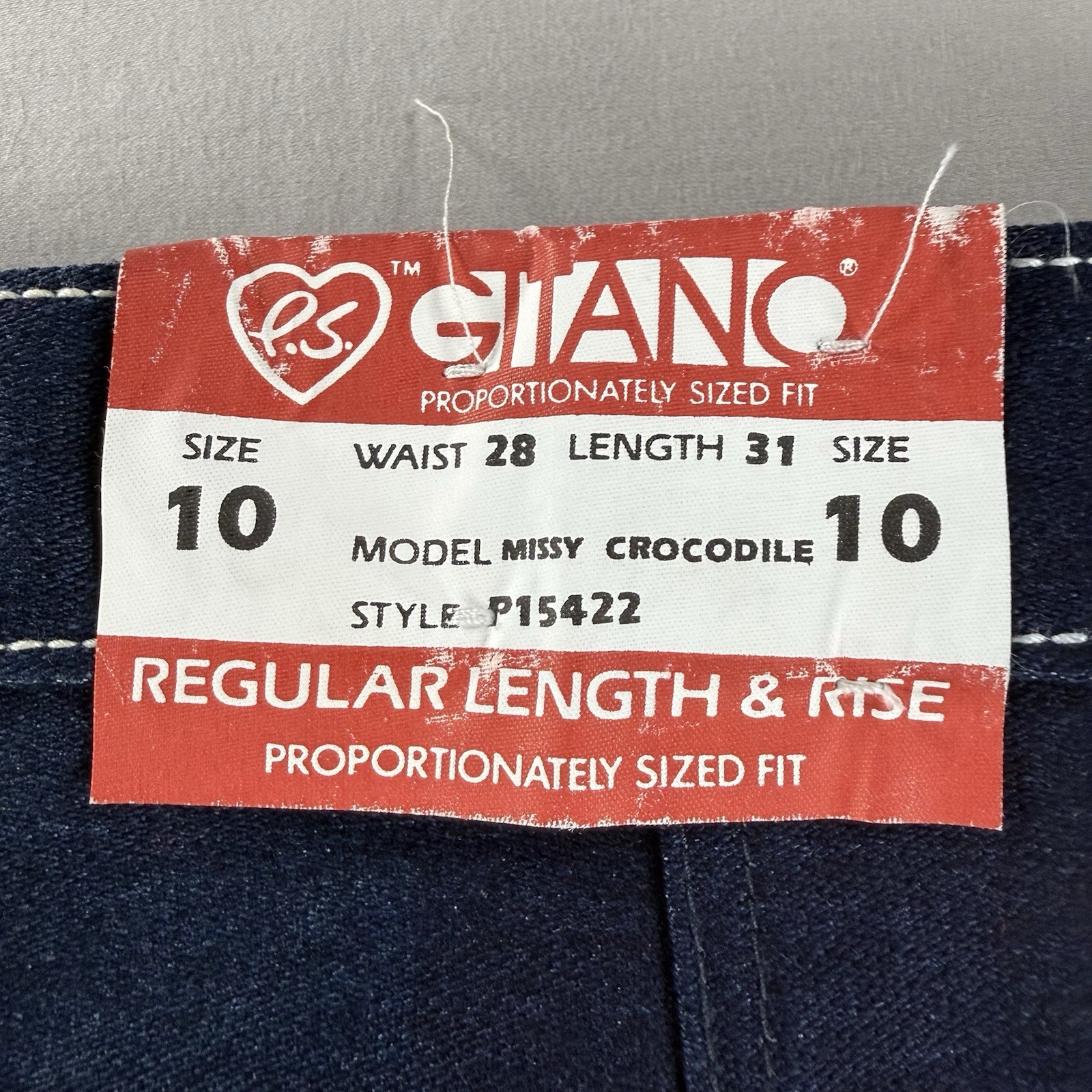 VTG Gitano PS Jeans Womens 10 NOS Dark Wash Straight Leg Jeans 28×31 Deadstock