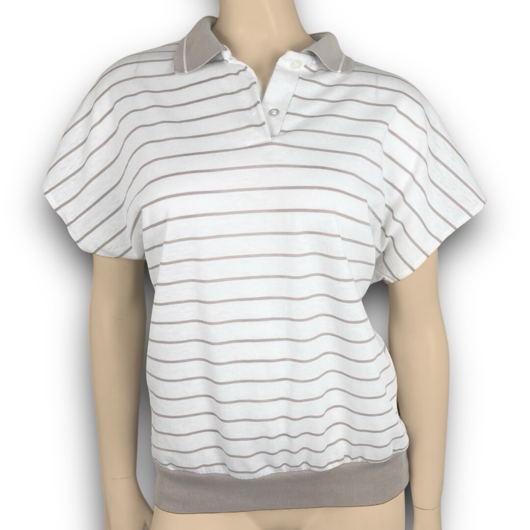 80s Vintage Golden Wings Short Sleeve Polo Shirt Sz Large Preppy Country Club
