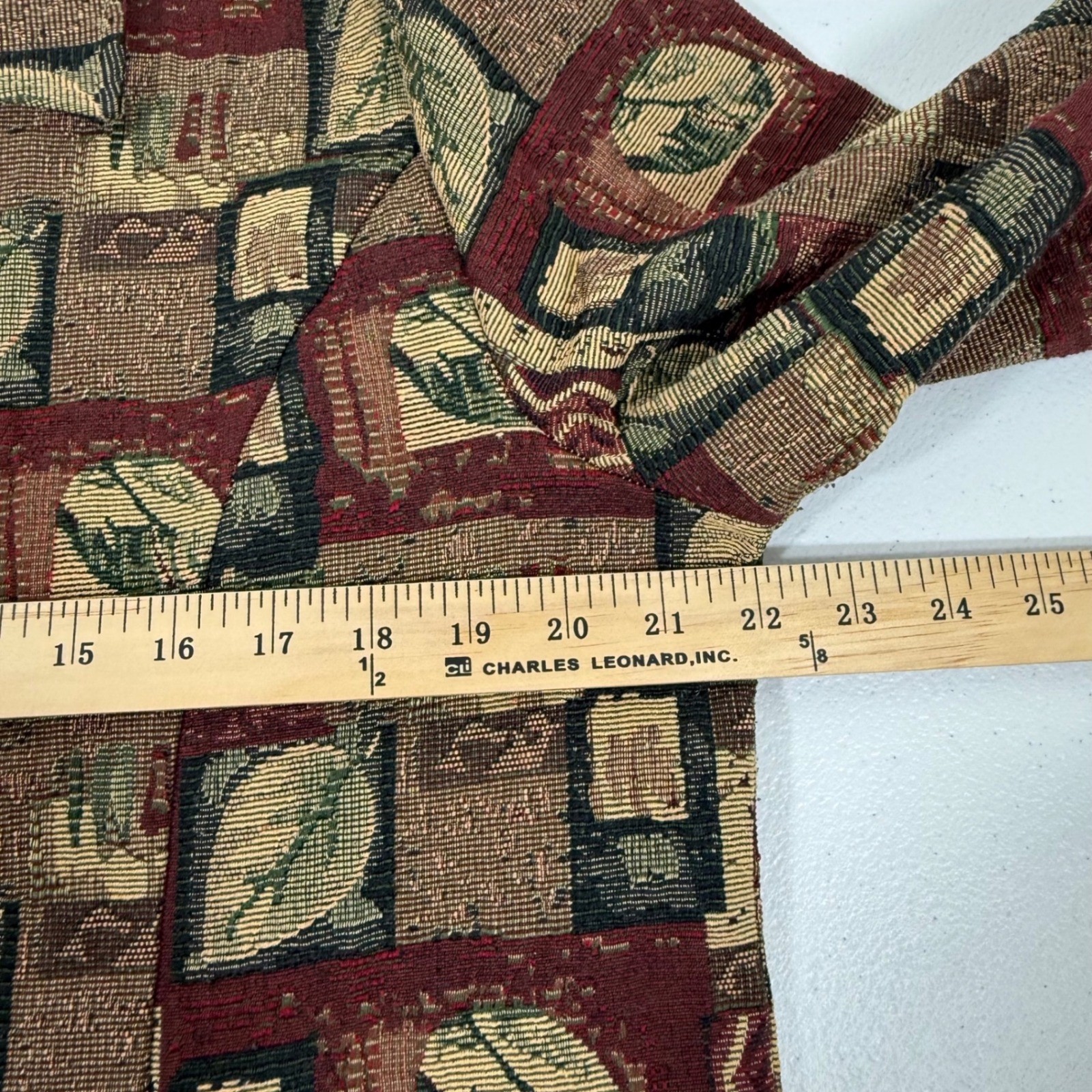 Draper’s & Damon’s Vintage Tapestry Jacket L Zip Up Patchwork Art To Wear Boho