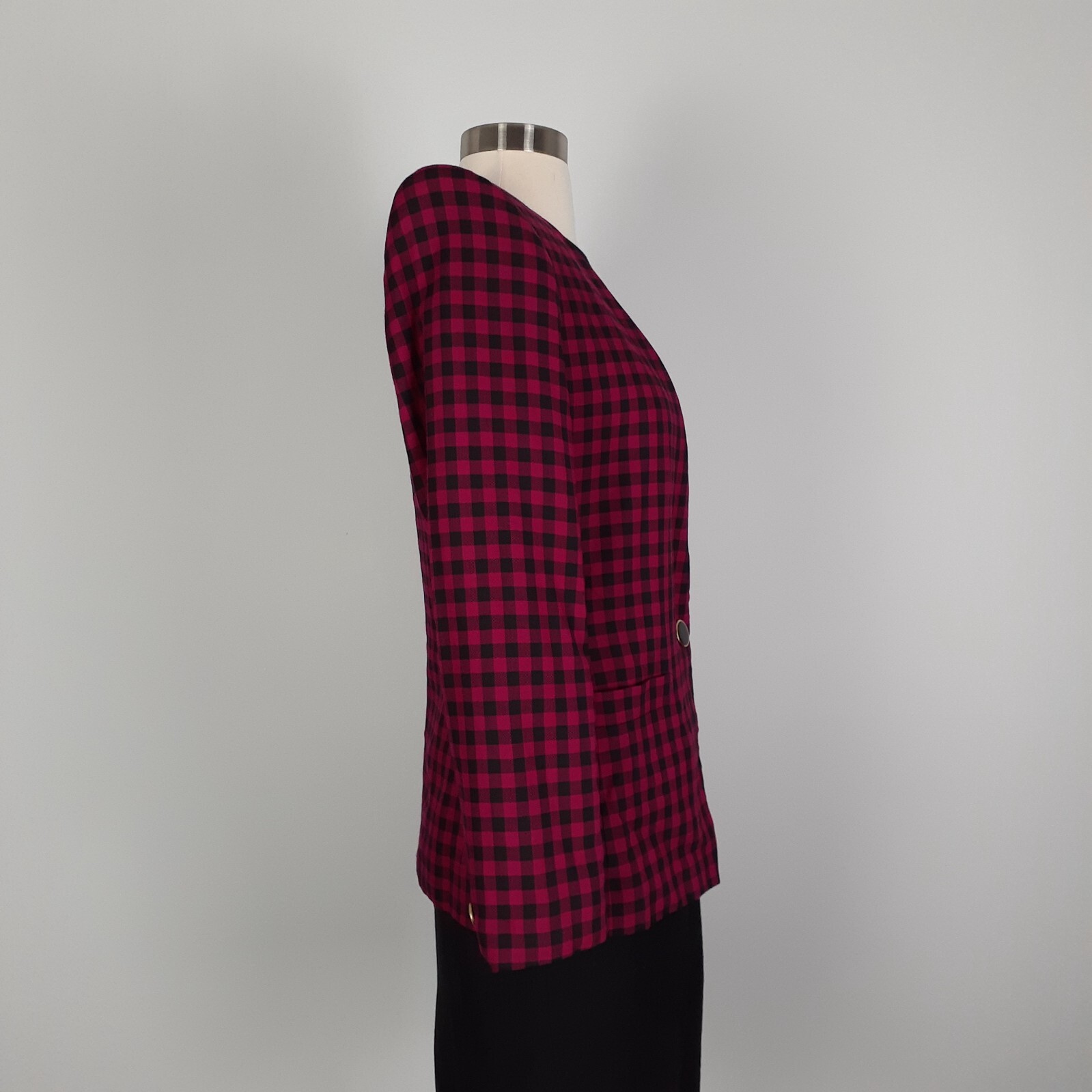 90’s Vintage Bold Gingham Blazer by Stirling Cooper Women’s Suit Jacket Size 4