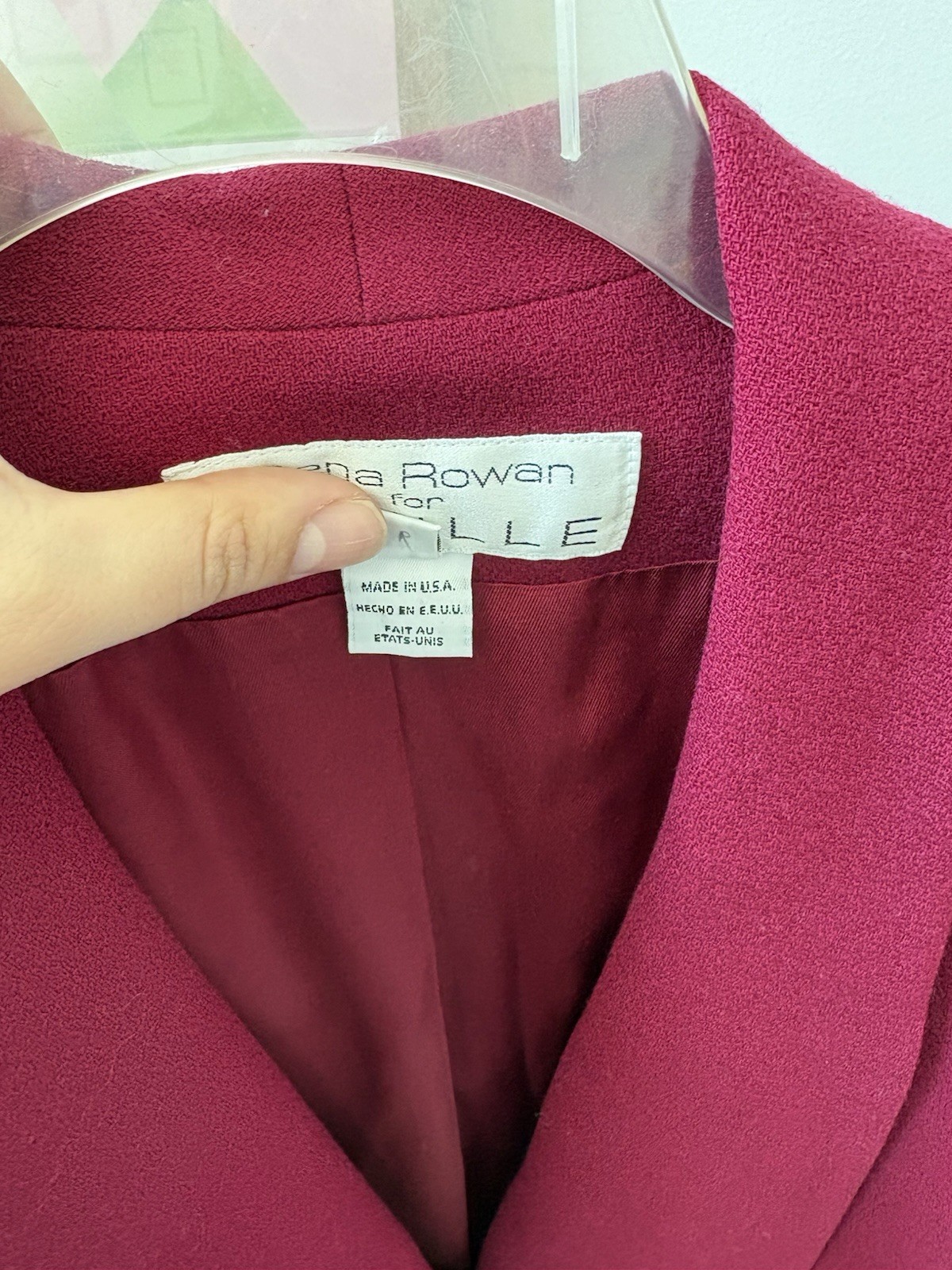 VINTAGE Rena Rowan for Saville 100% Wool Blazer Jacket Made in USA