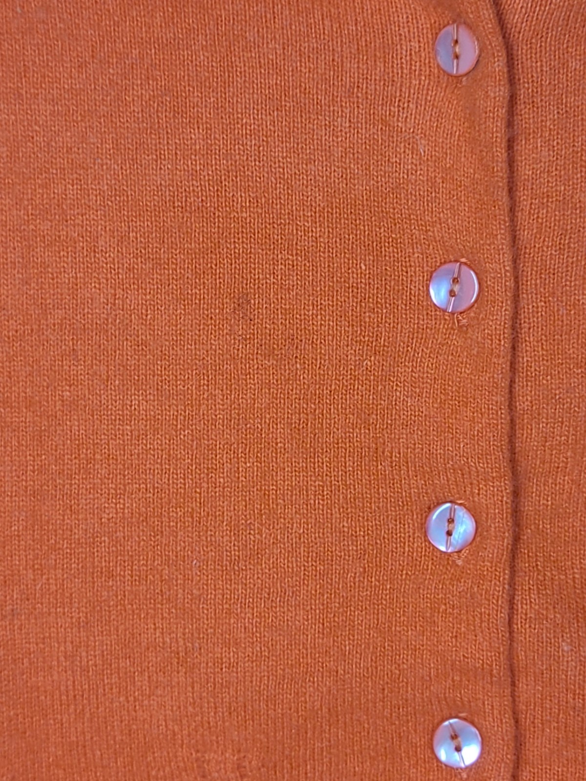 Vtg 60s Pinup Cardigan Sweater Princess Seam Wool Blend M L 38 Coral Orange Pink
