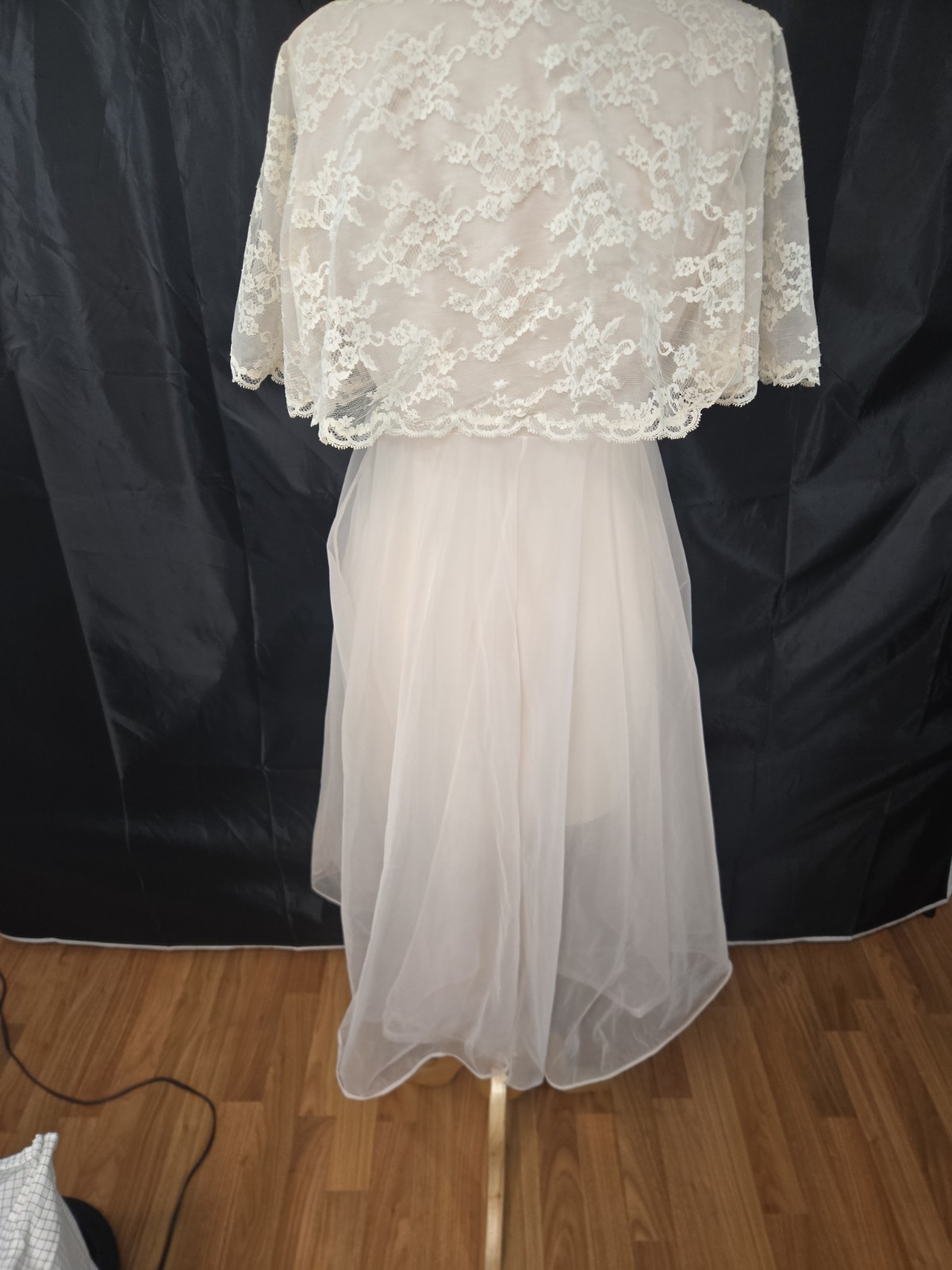 Vintage 60s Warner’s Sheer Nightgown Babydoll Lingerie Double Chiffon Size 34