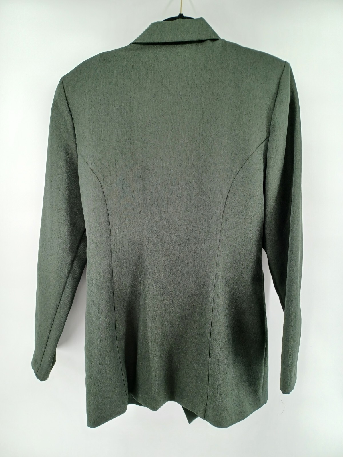 Vintage La Belle Olive Green Blazer cardigan jacket 3 button shoulder pads Women