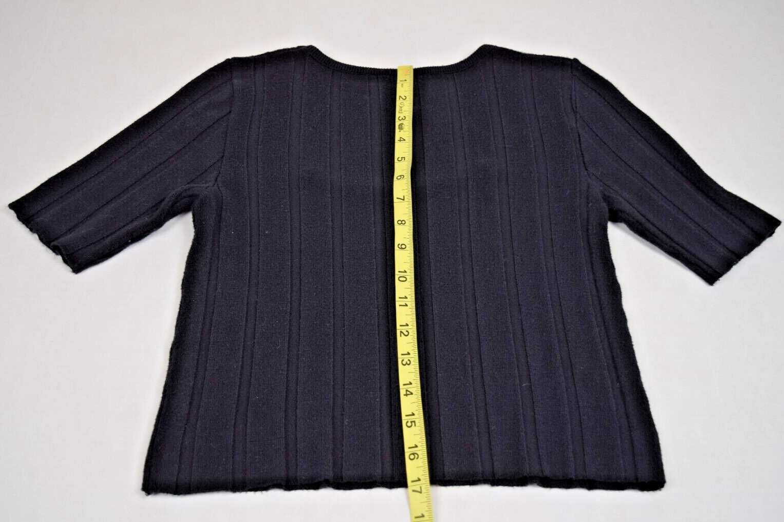 Vintage Knit Top Its Our Time Size S/M 80s Black Ribbed Soft Stretch Rayon Blend