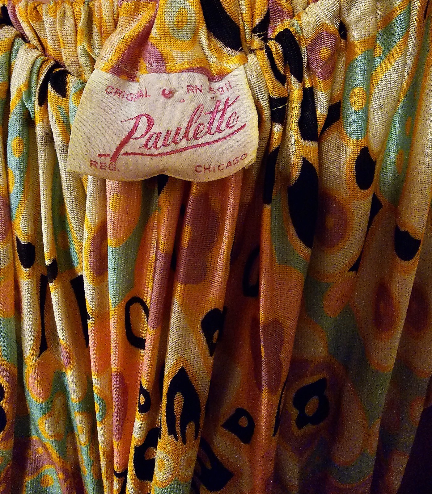 Vintage 70s Jumpsuit Romper Original Paulette Chicago XL